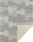 Flowing Harmony Taupe Washable Indoor-Outdoor Rug