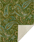 Paisley Green Washable Indoor-Outdoor Rug