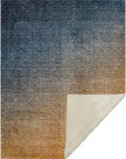 Ombre Blue Washable Indoor-Outdoor Rug