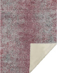 Vintage Red Washable Indoor-Outdoor Rug