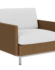 Elements Outdoor Lounge Chair with Loom Arms and Back