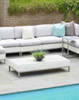 Elements Outdoor Settee with Loom Arm and Back