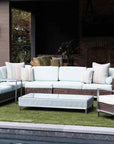 Elements Outdoor Settee with Loom Arm and Back