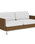 Elements Wicker Outdoor Settee with Loom Arms and Back