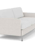 Elements Wicker Outdoor Settee with Loom Arms and Back