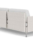 Elements Wicker Outdoor Settee with Loom Arms and Back