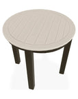 21" Round Marine Grade Polymer Deluxe End Table - LOOMLAN - Telescope - Outdoor Side Tables