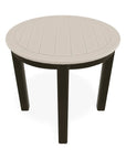 21" Round Marine Grade Polymer Deluxe End Table - LOOMLAN - Telescope - Outdoor Side Tables