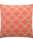 D.V. Kap Tanjib Salmon Red Throw Pillow With Insert