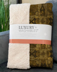 Panel Chocolate Washable Indoor-Outdoor Rug