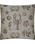 D.V. Kap Seafaring Sand Grey Throw Pillow With Insert