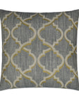 D.V. Kap Lustrous Lattice Graphite Grey Throw Pillow With Insert