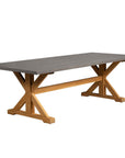 Lloyd Flanders Teak Ceramic Top Outdoor Dining Table