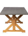 Lloyd Flanders Teak Ceramic Top Outdoor Dining Table