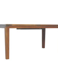 Lloyd Flanders Teak Butterfly Leaf Umbrella Outdoor Dining Table