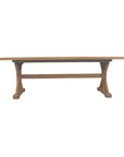 Teak Rectangular Trestle Base Outdoor Dining Table