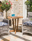 Lloyd Flanders Teak Round Outdoor Bistro Table