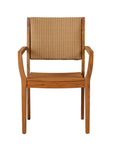 Loom Loom Back Teak Outdoor Dining Armchair