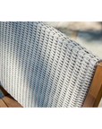 Lloyd Flanders Loom Loom Back Teak Outdoor Dining Armchair