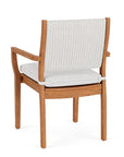 Lloyd Flanders Loom Loom Back Teak Outdoor Dining Armchair