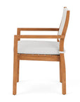 Lloyd Flanders Loom Loom Back Teak Outdoor Dining Armchair