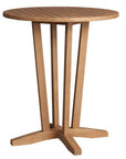 Lloyd Flanders Teak Round Outdoor Bar Table