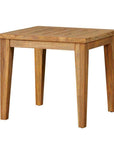 Lloyd Flanders Teak Square Tapered Leg Outdoor End Table