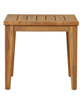 Lloyd Flanders Teak Square Tapered Leg Outdoor End Table