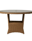 Lloyd Flanders Magnolia Round Umbrella Outdoor Dining Table