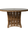 Lloyd Flanders Magnolia Round Umbrella Outdoor Dining Table