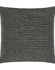 D.V. Kap Pleatte Grey Black Throw Pillow With Insert