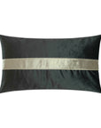 D.V. Kap Iridescence Band Lumbar Graphite Grey Throw Pillow
