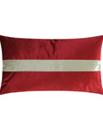 D.V. Kap Iridescence Band Lumbar Ruby Red Throw Pillow With Insert