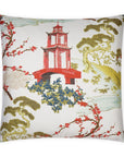 D.V. Kap Sakura Coral Multi Color Throw Pillow With Insert