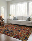 Oriental Paprika Indoor-Outdoor Rug with Matching Throw -- view 2
