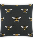 D.V. Kap Busy Bee Charcoal Black Throw Pillow With Insert