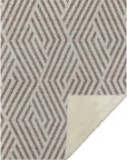 Geometric Taupe Washable Indoor-Outdoor Rug