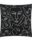 D.V. Kap Face Up Black Throw Pillow With Insert