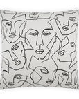 D.V. Kap Face Up White Throw Pillow With Insert