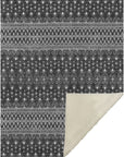 Lazy Rivers Grey Washable Indoor-Outdoor Rug
