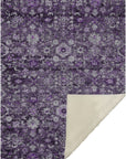 Ocean Ripples Purple Washable Indoor-Outdoor Rug