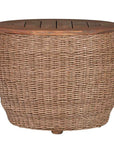 Lloyd Flanders Tobago Round Barrel Outdoor End Table