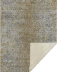 Vintage Brown Washable Indoor-Outdoor Rug