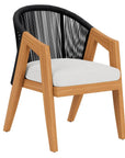 Lloyd Flanders Alpine Teak Wooden Outdoor Dining Armchair