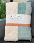 Gentle Waves Teal Washable Indoor-Outdoor Rug