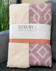 Offset Stripes Blush Washable Indoor-Outdoor Rug