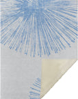 Circles Blue Washable Indoor-Outdoor Rug