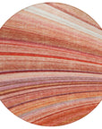 Waves Terracotta Washable Indoor-Outdoor Rug