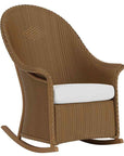 Lloyd Flanders Loom Wicker High Back Porch Outdoor Rocker