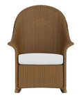 Loom Wicker High Back Porch Outdoor Rocker